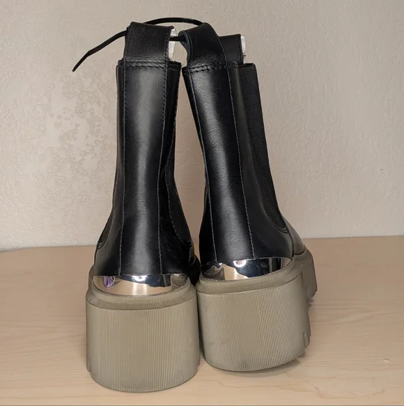 Maje Black and Brown Chelsea Ankle Boots - Picture 8 of 11